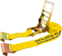 Erickson Manufacturing - 30' Long x 3" Wide, 15,000 Lb Basket Capacity, Polyester & Steel Web Sling - Yellow - Industrial Tool & Supply