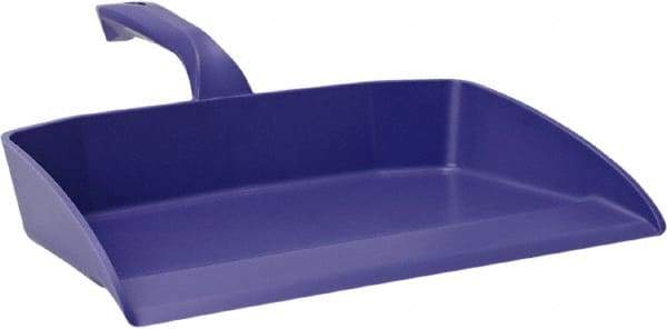Vikan - 12-1/2" Wide Handheld Dustpan - Plastic Body, 4-1/2" Handle, Purple - Industrial Tool & Supply