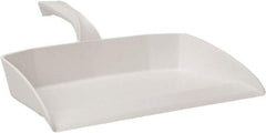 Vikan - 12-1/2" Wide Handheld Dustpan - Plastic Body, 4-1/2" Handle, White - Industrial Tool & Supply
