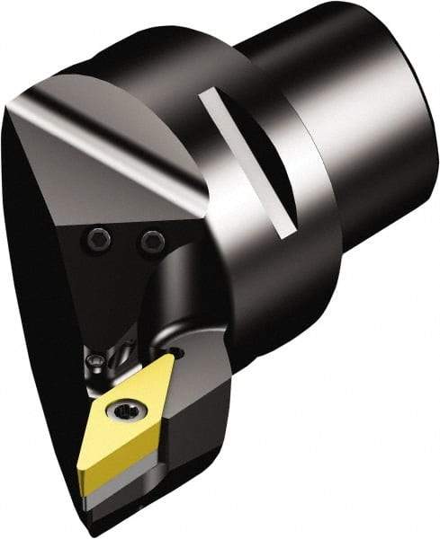 Sandvik Coromant - Left Hand Cut, Size C8, VBMT 332 Insert Compatiblity, Modular Turning & Profiling Cutting Unit Head - 55mm Ctr to Cutting Edge, 80mm Head Length, Through Coolant, Series CoroTurn 107 - Industrial Tool & Supply