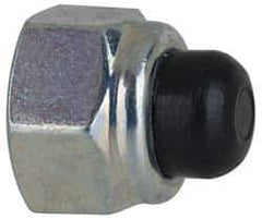 Value Collection - 3/8-24" UNF, 9/16" Width Across Flats, Zinc Plated, Stainless Steel Acorn Nut - 5/8" Overall Height, Nylon Insert Type, Grade 18-8 - Industrial Tool & Supply