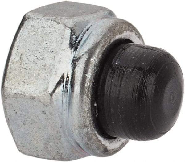 Value Collection - #8-32 UNC, 11/32" Width Across Flats, Zinc Plated, Steel Acorn Nut - 23/64" Overall Height, Nylon Insert Type, Grade 2 - Industrial Tool & Supply
