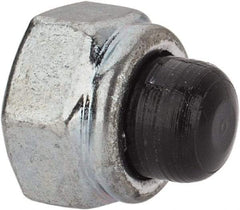Value Collection - #8-32 UNC, 11/32" Width Across Flats, Zinc Plated, Steel Acorn Nut - 23/64" Overall Height, Nylon Insert Type, Grade 2 - Industrial Tool & Supply