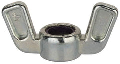 Value Collection - 3/8-16 UNC, Zinc Plated, Zinc Alloy Nylon-Insert Locking Wing Nut - Grade 2, 1-1/2" Wing Span, 0.718" Wing Span - Industrial Tool & Supply