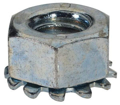 Value Collection - M8x1.25, Zinc Plated, Steel Hex Nut with External Tooth Washer - 15mm Washer Diam, 13mm Width Across Flats - Industrial Tool & Supply