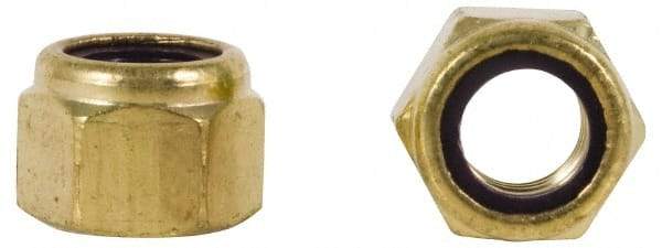 Value Collection - 1/2-13 UNC Hex Lock Nut with Nylon Insert - 3/4" Width Across Flats, 19/32" High, Uncoated - Industrial Tool & Supply