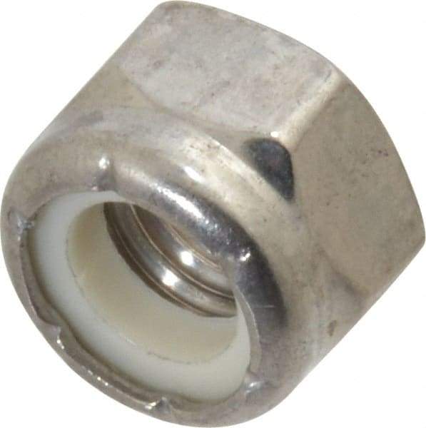 Value Collection - 5/16-24 UNF 18-8 Hex Lock Nut with Nylon Insert - 1/2" Width Across Flats, 11/32" High - Industrial Tool & Supply