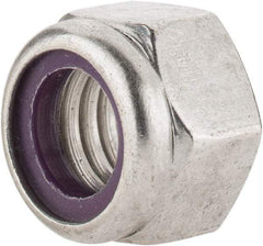 Value Collection - 7/16-14 UNC 18-8 Hex Lock Nut with Nylon Insert - 5/8" Width Across Flats, 29/64" High - Industrial Tool & Supply