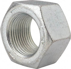 Value Collection - 1-1/8 - 12 UNF Steel Right Hand Hex Nut - 1-11/16" Across Flats, 0.999" High, Zinc Clear Finish - Industrial Tool & Supply