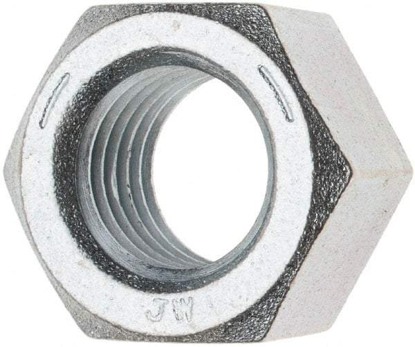 Value Collection - 1-3/8 - 6 UNC Steel Right Hand Hex Nut - 2-1/16" Across Flats, 1.206" High, Zinc Clear Finish - Industrial Tool & Supply