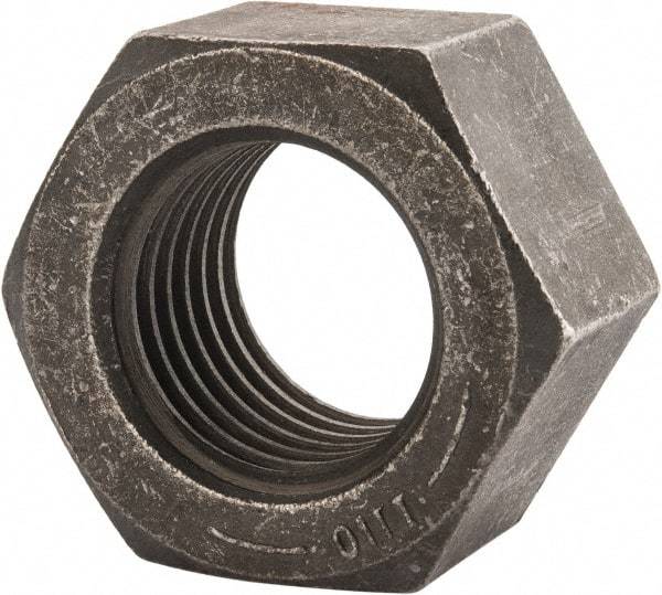 Value Collection - 2 - 4-1/2 UNC Steel Right Hand Hex Nut - 3-1/8" Across Flats, 1-23/32" High, Uncoated - Industrial Tool & Supply