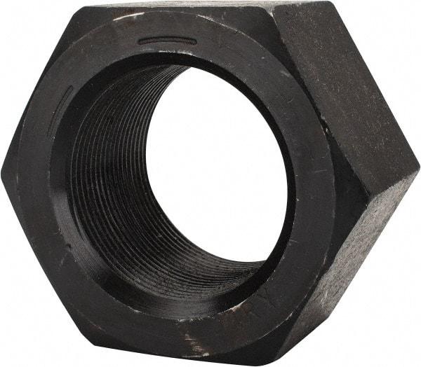 Value Collection - 2-12 UN Steel Right Hand Hex Nut - 3-1/8" Across Flats, 1-23/32" High, Uncoated - Industrial Tool & Supply