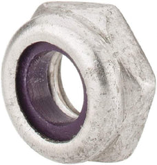 Value Collection - 1/4-20 UNC 18-8 Hex Lock Nut with Nylon Insert - 7/16" Width Across Flats, 13/64" High, Uncoated - Industrial Tool & Supply
