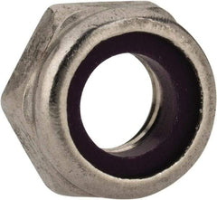 Value Collection - 5/16-18 UNC 18-8 Hex Lock Nut with Nylon Insert - 1/2" Width Across Flats, 1/4" High, Uncoated - Industrial Tool & Supply
