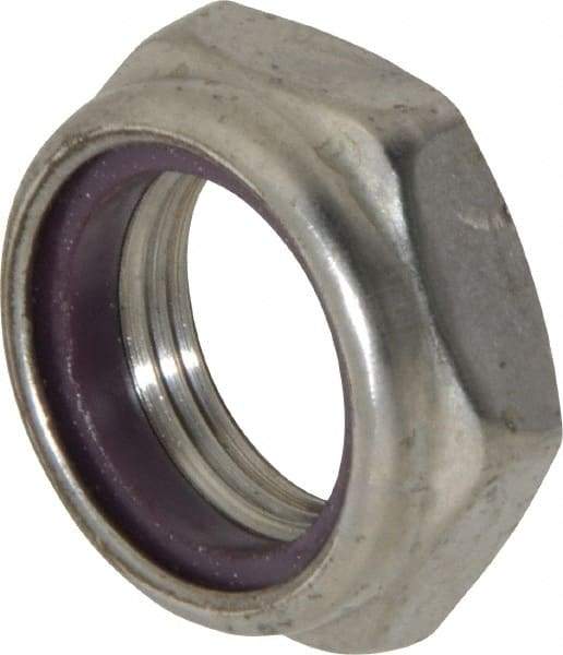 Value Collection - 1-14 UNF 18-8 Hex Lock Nut with Nylon Insert - 1-7/16" Width Across Flats, 35/64" High, Uncoated - Industrial Tool & Supply