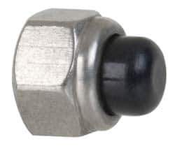 Value Collection - #8-32 UNC, 11/32" Width Across Flats, Uncoated, Stainless Steel Acorn Nut - 23/64" Overall Height, Nylon Insert Type, Grade 18-8 - Industrial Tool & Supply