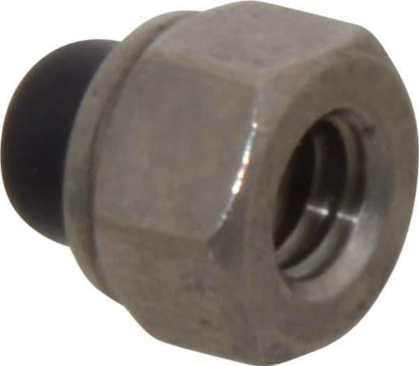 Value Collection - 1/4-20" UNC, 7/16" Width Across Flats, Uncoated, Stainless Steel Acorn Nut - 31/64" Overall Height, Nylon Insert Type, Grade 18-8 - Industrial Tool & Supply