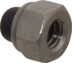 Value Collection - 1/4-20" UNC, 7/16" Width Across Flats, Uncoated, Stainless Steel Acorn Nut - 31/64" Overall Height, Nylon Insert Type, Grade 18-8 - Industrial Tool & Supply