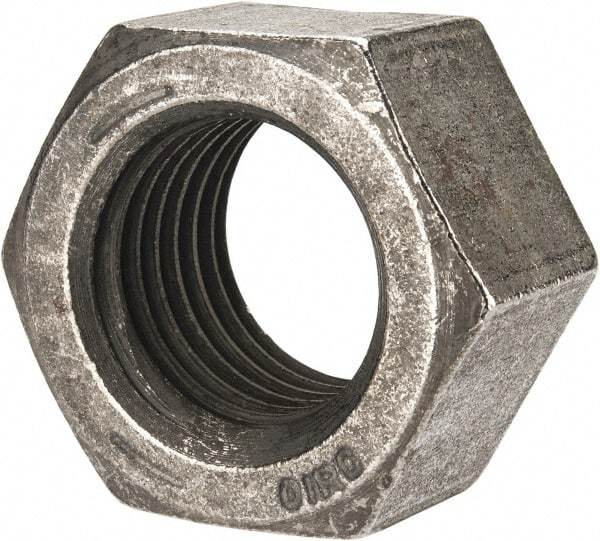 Value Collection - 1-1/2 - 6 UNC Steel Right Hand Hex Nut - 2-1/4" Across Flats, 1.317" High, Uncoated - Industrial Tool & Supply