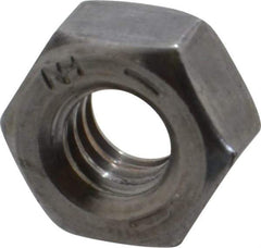 Value Collection - 1/4-20 UNC Steel Right Hand Hex Nut - 7/16" Across Flats, 0.226" High, Uncoated - Industrial Tool & Supply