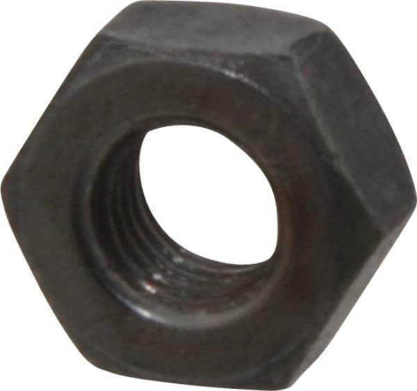 Value Collection - 1/4-28 UNF Steel Right Hand Hex Nut - 7/16" Across Flats, 7/32" High, Uncoated - Industrial Tool & Supply