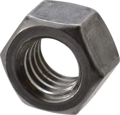 Value Collection - 3/8-16 UNC Steel Right Hand Hex Nut - 9/16" Across Flats, 21/64" High, Uncoated - Industrial Tool & Supply