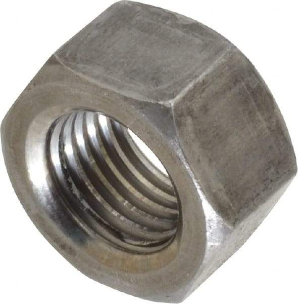 Value Collection - 3/8-24 UNF Steel Right Hand Hex Nut - 9/16" Across Flats, 21/64" High, Uncoated - Industrial Tool & Supply