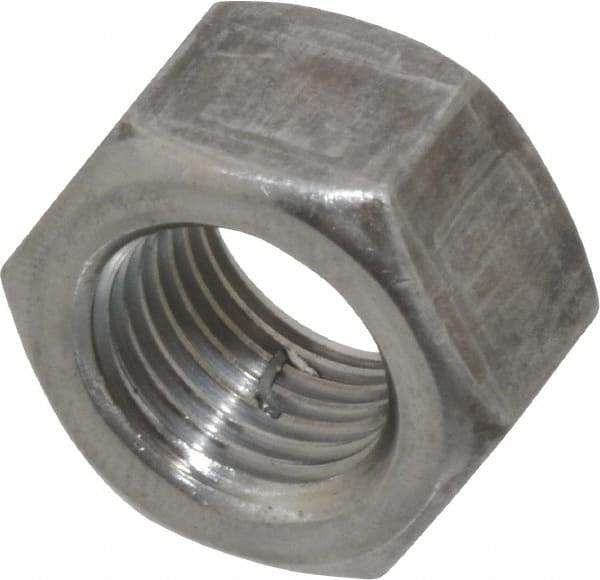Value Collection - 1/2-20 UNF Steel Right Hand Hex Nut - 3/4" Across Flats, 7/16" High, Uncoated - Industrial Tool & Supply