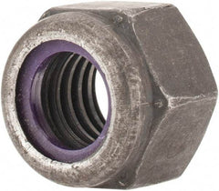 Value Collection - 1/2-13 UNC Grade 8 Hex Lock Nut with Nylon Insert - 3/4" Width Across Flats, 19/32" High, Uncoated - Industrial Tool & Supply