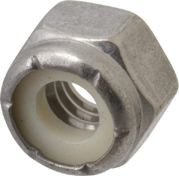 Value Collection - 1/4-20 UNC 316 Hex Lock Nut with Nylon Insert - 7/16" Width Across Flats, 5/16" High - Industrial Tool & Supply