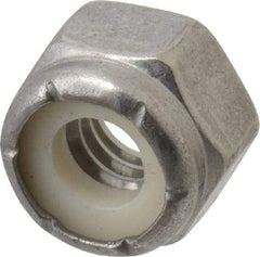 Value Collection - 1/4-20 UNC 316 Hex Lock Nut with Nylon Insert - 7/16" Width Across Flats, 5/16" High - Industrial Tool & Supply