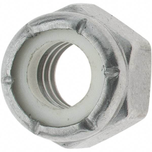 Value Collection - 5/16-18 UNC 316 Hex Lock Nut with Nylon Insert - 1/2" Width Across Flats, 11/32" High - Industrial Tool & Supply