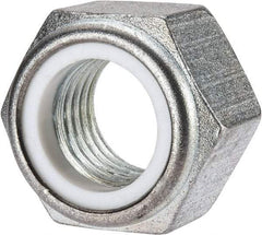 Value Collection - M30x3.50 Metric Coarse Grade 10 Hex Lock Nut with Nylon Insert - 30mm High, Zinc-Plated Finish - Industrial Tool & Supply