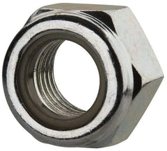 Value Collection - M14x1.50 Metric Fine Grade 8 Hex Lock Nut with Nylon Insert - 14mm High, Zinc-Plated Finish - Industrial Tool & Supply