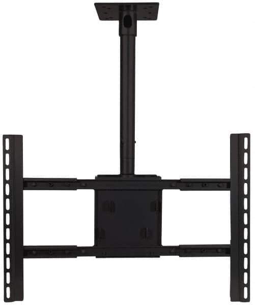Video Mount - Steel, Flat Panel Ceiling Mount For 42 to 70 Inch Plasma Monitor - Black, 180 Lbs. Load Capacity, 0 to 18 Inch Vertical Opening, 15° Max Tilt Angle, Ceiling Mount Rotating and Tilting - Industrial Tool & Supply