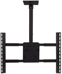 Video Mount - Steel, Flat Panel Ceiling Mount For 42 to 70 Inch Plasma Monitor - Black, 180 Lbs. Load Capacity, 0 to 18 Inch Vertical Opening, 15° Max Tilt Angle, Ceiling Mount Rotating and Tilting - Industrial Tool & Supply