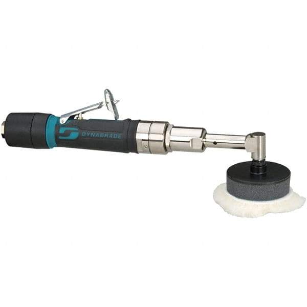 Dynabrade - 3" Pad Diam, 3,200 RPM, 0.4 hp, Handheld Pneumatic Buffer - 26 CFM, 1/4-20" Spindle Thread, 1/4" Inlet - Industrial Tool & Supply
