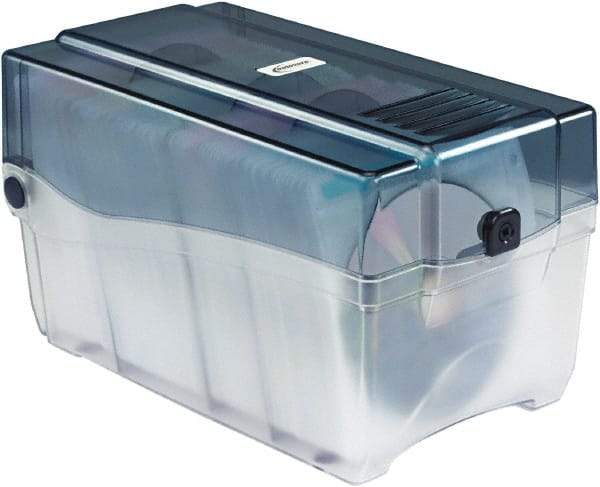 innovera - 1 Compartment, 6.4 Inch Wide x 11-3/4 Inch Deep x 6.6 Inch High, CD/DVD Storage Case - Plastic, Clear and Smoke - Industrial Tool & Supply