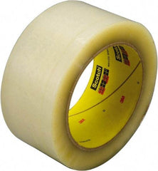 3M - 72mm x 914m Clear Rubber Adhesive Sealing Tape - Polyester Film Backing, 3.4 mil Thick, 67 Lb Tensile Strength, Series 355 - Industrial Tool & Supply