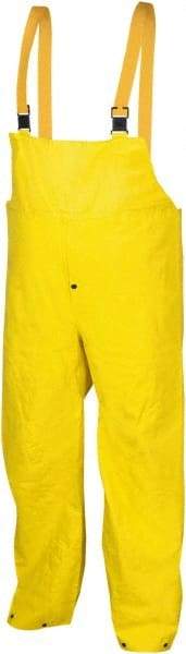 MCR Safety - Size L, Yellow, Rain, Limited Flammability Overall - Snap Ankle, Take Up Snaps Wrist - Industrial Tool & Supply