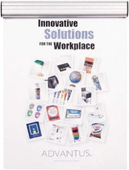 ADVANTUS - 9" Wide x 1" Deep x 1-1/2" High, Aluminum Literature Display Rail - Universal Aluminum, 1/8" Compartment Width x 9" Compartment Depth x 1-1/4" Compartment Height - Industrial Tool & Supply