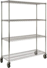 Rubbermaid - 4 Shelf Wire Shelving - Starter Unit - 50" Wide x 18" Deep x 67-5/32" High, - Industrial Tool & Supply