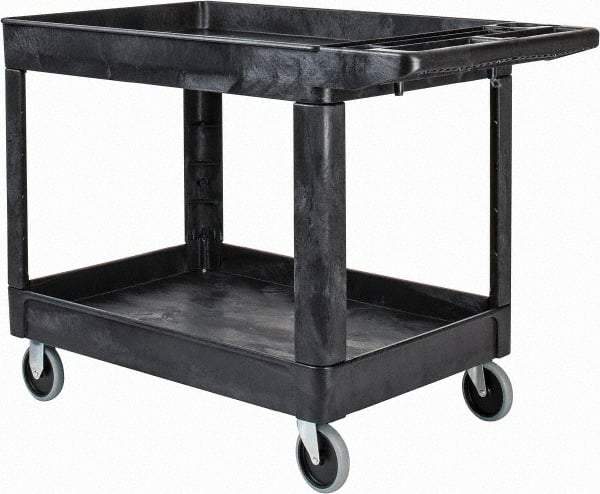 Rubbermaid - 500 Lb Capacity, 25-7/8" Wide x 45-1/4" Long x 33-1/4" High Standard Utility Cart - 2 Shelf, Plastic - Industrial Tool & Supply