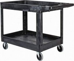 Rubbermaid - 500 Lb Capacity, 25-7/8" Wide x 45-1/4" Long x 33-1/4" High Standard Utility Cart - 2 Shelf, Plastic - Industrial Tool & Supply