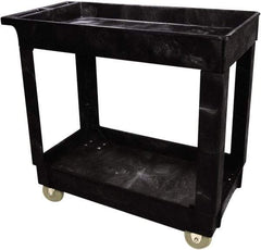 Rubbermaid - 500 Lb Capacity, 16" Wide x 34" Long x 31-1/4" High Standard Utility Cart - 2 Shelf, Plastic - Industrial Tool & Supply