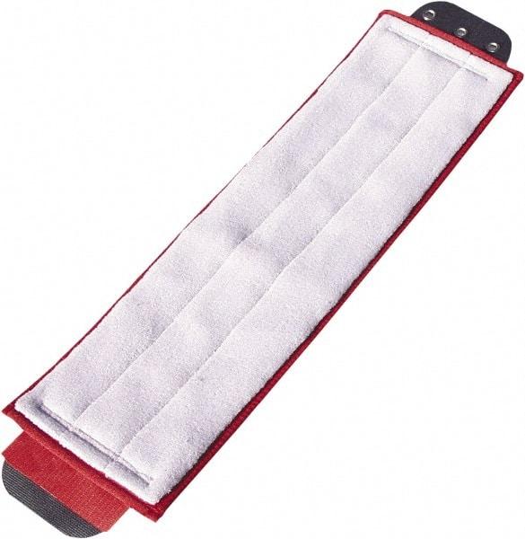Unger - 5" Red Head Band, Large Microfiber Loop End Mop Pad - Quick Change Connection - Industrial Tool & Supply