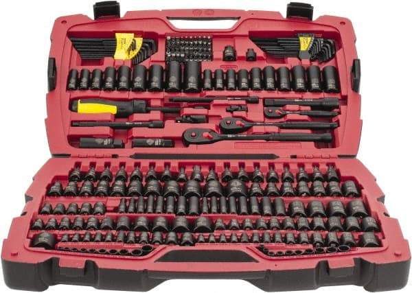 Stanley - 229 Piece Mechanic's Tool Set - Comes in Blow Mold Box - Industrial Tool & Supply