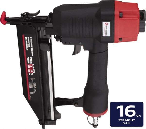 Value Collection - 1 to 2-1/2" Nail Length, 0.118" Nail Diam, 16 Gauge Finish Air Nailer - 70 to 110 psi - Industrial Tool & Supply