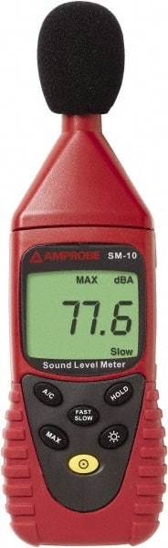 Amprobe - A and C Frequency Weight, LCD Display Sound Meter - 30 to 130 Decibels - Industrial Tool & Supply