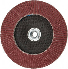 3M - 40 Grit, 7" Disc Diam, 5/8-11 Center Hole, Type 29 Ceramic Flap Disc - 13,300 Max RPM, Cloth Backing, Arbor Attaching System, Coated - Industrial Tool & Supply